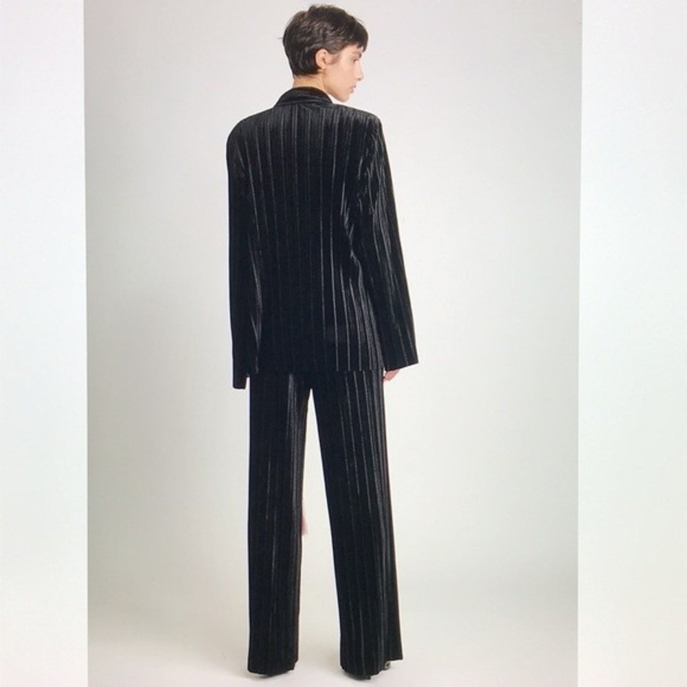Sabina Musayev x Madewell Lotem‎ Wide Leg Pleated Cocktail Pants Black S NWT B23 - Picture 5 of 12